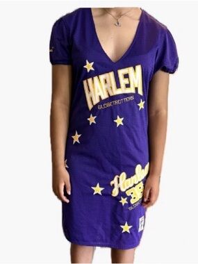 Vintage Harlem Globetrotters Purple Logo Tee Dress.